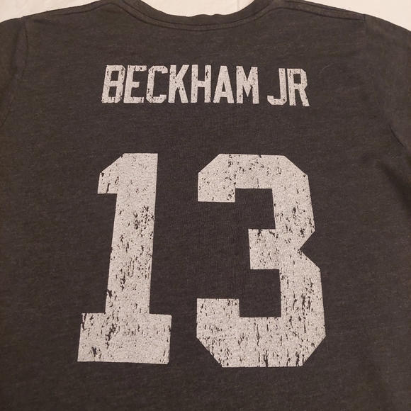 NFL Team Apparel Grey New York Giants Odell Beckham Jr Short Sleeve Tshirt Sz L - Picture 7 of 11